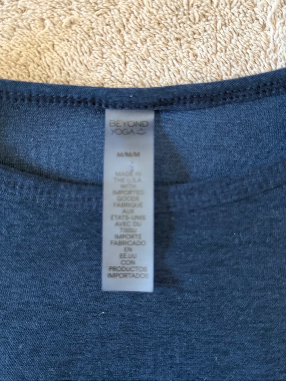 Beyond Yoga Navy Long Sleeve Tee